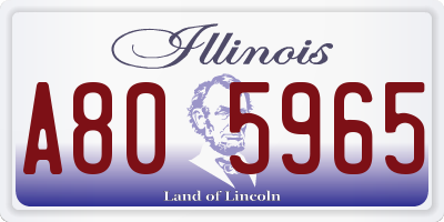 IL license plate A805965