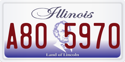 IL license plate A805970
