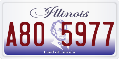 IL license plate A805977