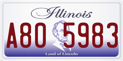IL license plate A805983