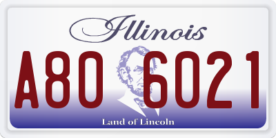 IL license plate A806021