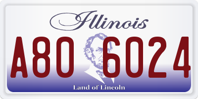 IL license plate A806024