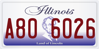 IL license plate A806026