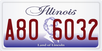 IL license plate A806032