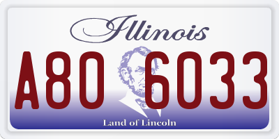 IL license plate A806033