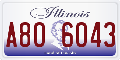 IL license plate A806043