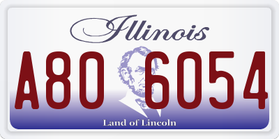 IL license plate A806054
