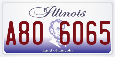 IL license plate A806065