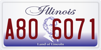 IL license plate A806071