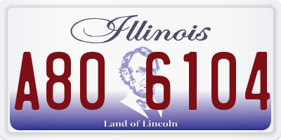 IL license plate A806104