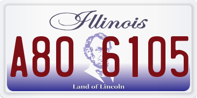 IL license plate A806105