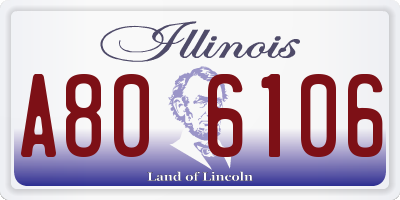 IL license plate A806106
