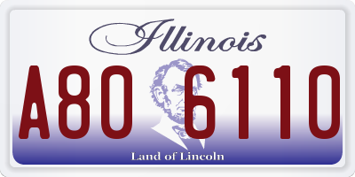 IL license plate A806110