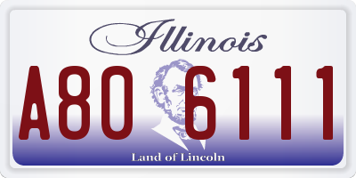 IL license plate A806111