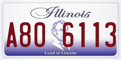 IL license plate A806113