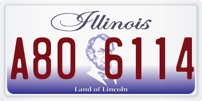 IL license plate A806114