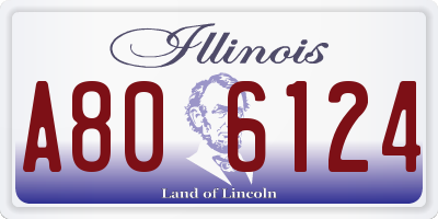 IL license plate A806124