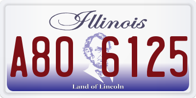IL license plate A806125