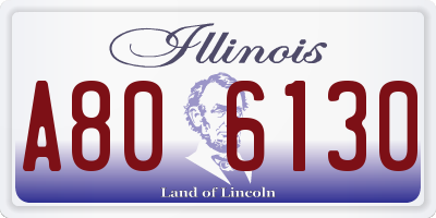 IL license plate A806130