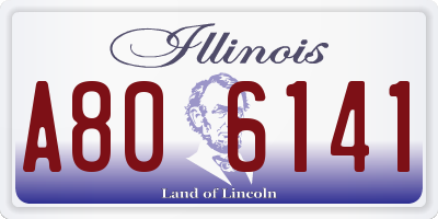 IL license plate A806141
