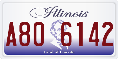 IL license plate A806142