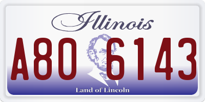 IL license plate A806143