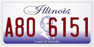 IL license plate A806151