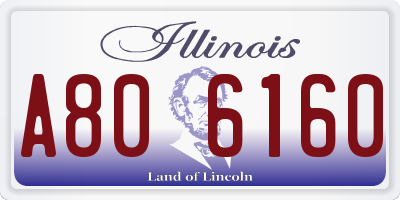 IL license plate A806160
