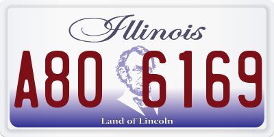 IL license plate A806169
