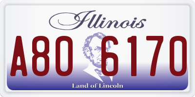IL license plate A806170