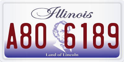 IL license plate A806189