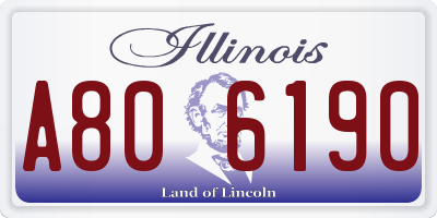 IL license plate A806190
