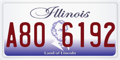 IL license plate A806192