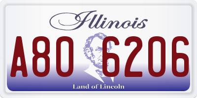 IL license plate A806206