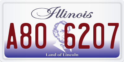 IL license plate A806207