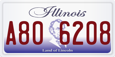 IL license plate A806208