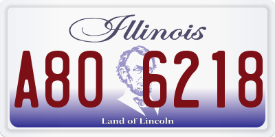 IL license plate A806218