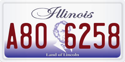 IL license plate A806258