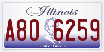 IL license plate A806259
