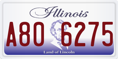 IL license plate A806275