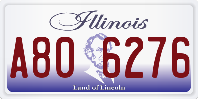IL license plate A806276
