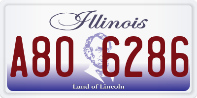 IL license plate A806286