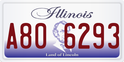 IL license plate A806293
