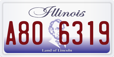 IL license plate A806319