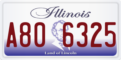IL license plate A806325