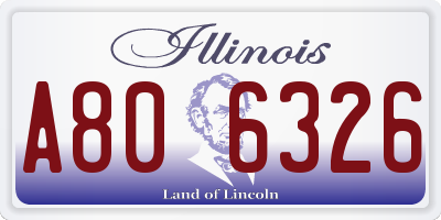 IL license plate A806326