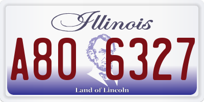 IL license plate A806327