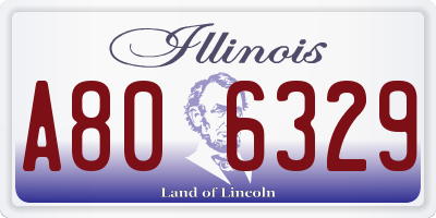 IL license plate A806329