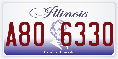IL license plate A806330