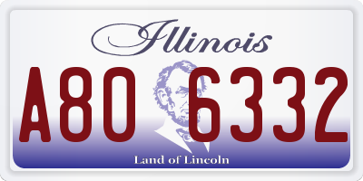 IL license plate A806332